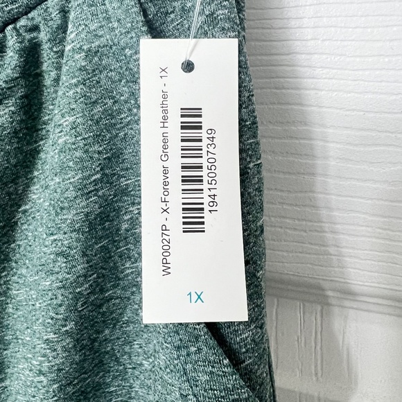 Walk Pop Heather Green jogger sweatpants Size 1x - Picture 4 of 7